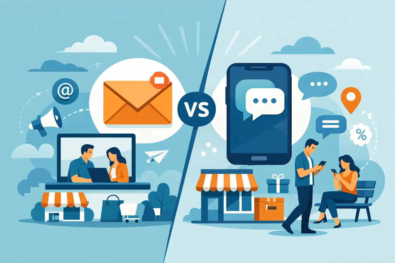 Email Marketing vs Text Marketing for Local Sales